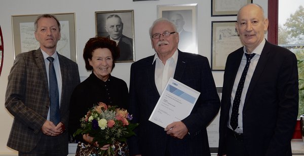 v.l.n.r.: Günter Schrade, Christina Trendelkamp, Josef Trendelkamp, Hermann Wansing